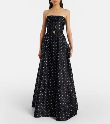 Belted polka-dot gown | Elie Saab