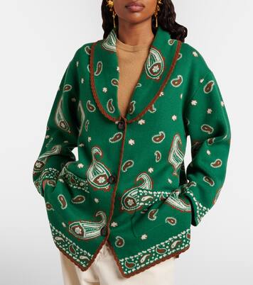Morla paisley wool and cotton cardigan | Rixo