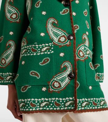 Morla paisley wool and cotton cardigan | Rixo