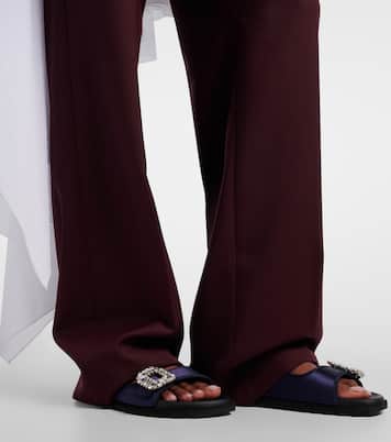 Slidy Viv' satin sandals | Roger Vivier