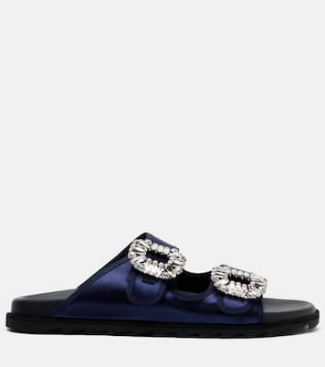 Slidy Viv' satin sandals | Roger Vivier