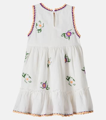 Robe brodée en lin et coton | Stella McCartney Kids