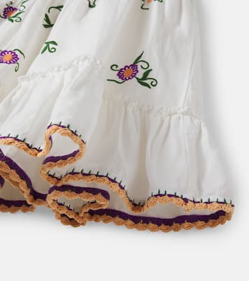Robe brodée en lin et coton | Stella McCartney Kids