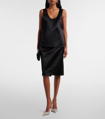 Camelia polka-dot satin slingback pumps | Amina Muaddi