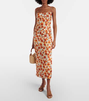 Floral linen midi dress | SIR