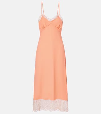 Slipdress aus Crêpe de Chine und Spitze | Simone Rocha
