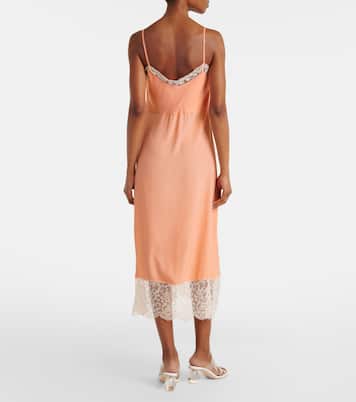 Slipdress aus Crêpe de Chine und Spitze | Simone Rocha