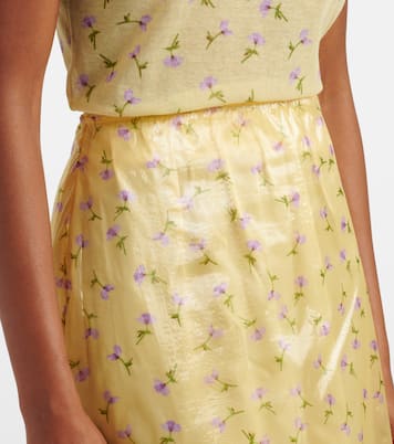 Floral organdy midi skirt | Jil Sander