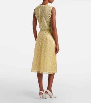 Floral organdy midi skirt | Jil Sander