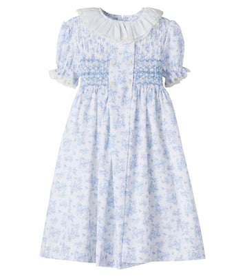 Printed smocked cotton dress | Pepa London