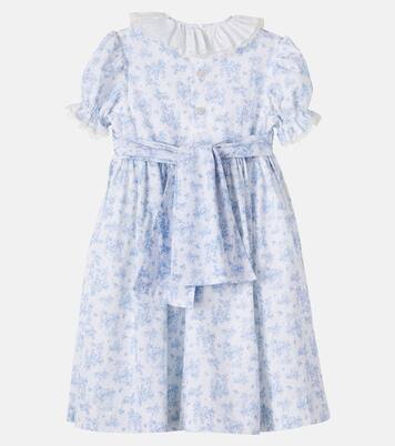 Printed smocked cotton dress | Pepa London