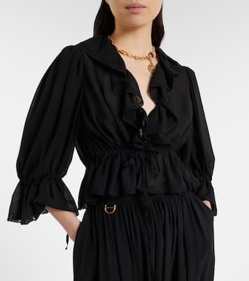 Ruffled silk blouse | Chloé