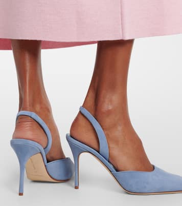 Slingback-Pumps Borelapla aus Veloursleder | Manolo Blahnik