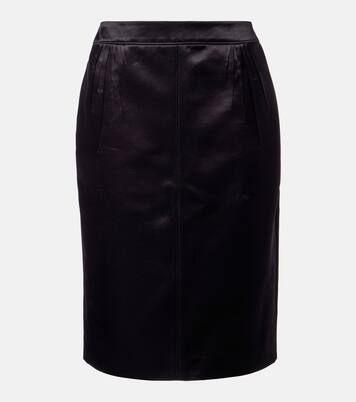 Satin pencil skirt | Saint Laurent