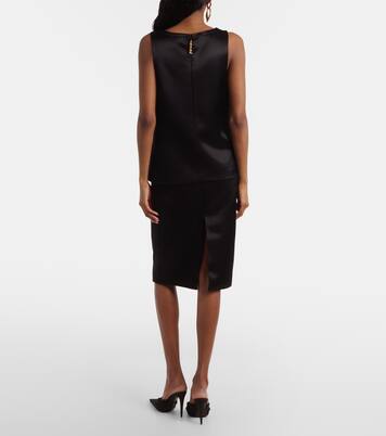 Satin pencil skirt | Saint Laurent