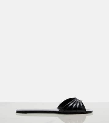 Cassandre leather slides | Saint Laurent