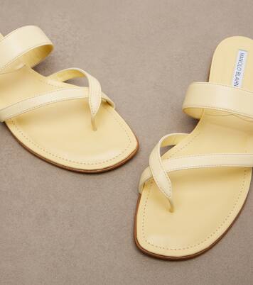 Susaflat leather thong sandals | Manolo Blahnik