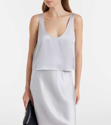 Barb satin tank top | Leset