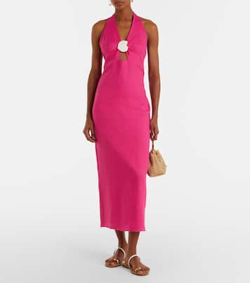 Orly cutout linen midi dress | Cala de la Cruz