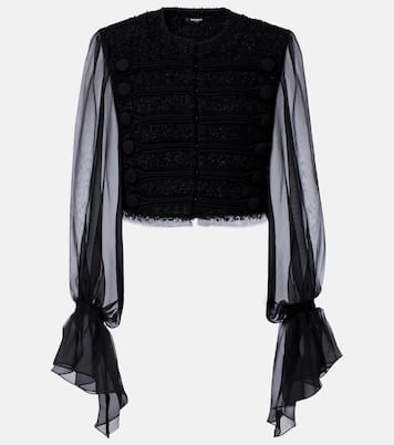 Silk-trimmed bouclé jacket | Balmain