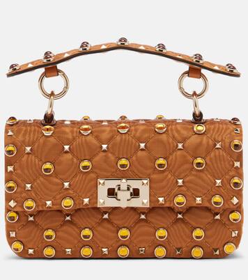 Rockstud Spike Small moiré shoulder bag | Valentino Garavani