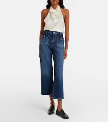 Stovepipe cropped straight jeans | 7 For All Mankind