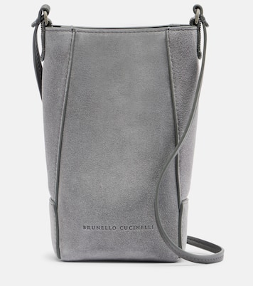 Monili suede shoulder bag | Brunello Cucinelli
