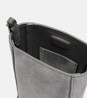 Monili suede shoulder bag | Brunello Cucinelli