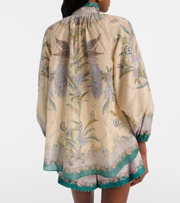 Blusa Indra in misto cotone e seta con stampa | Zimmermann
