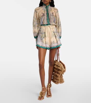 Blusa Indra in misto cotone e seta con stampa | Zimmermann