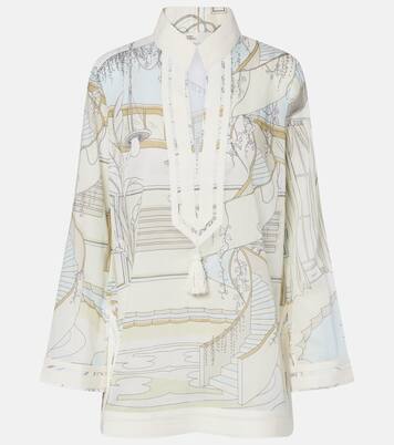 Printed cotton voile tunic | Tory Burch
