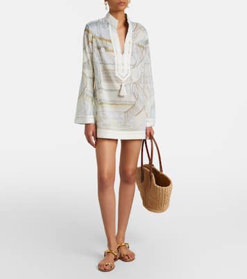 Printed cotton voile tunic | Tory Burch