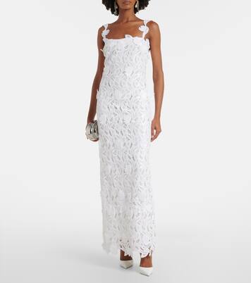 Marenna broderie anglaise sequined gown | Simkhai