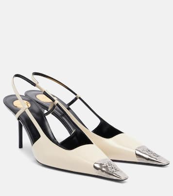 Jeanne leather slingback pumps | Saint Laurent