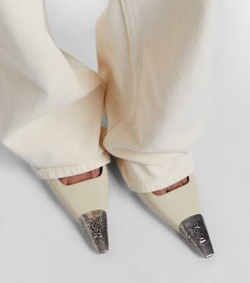 Jeanne leather slingback pumps | Saint Laurent