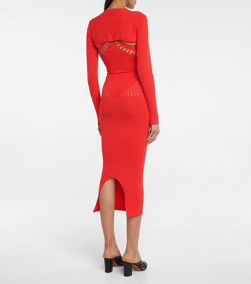 Cutout technical midi skirt | Alaïa