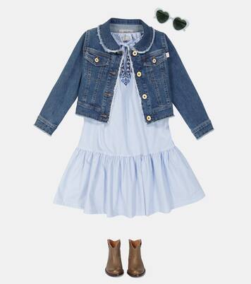 Frayed denim jacket | Il Gufo