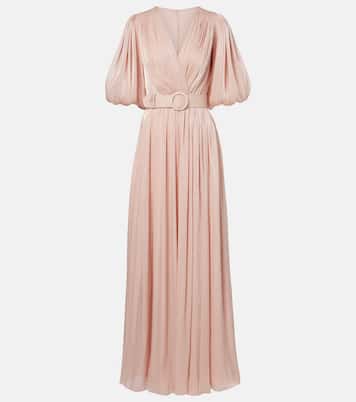 Brennie iridescent georgette gown | Costarellos