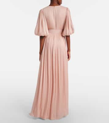 Brennie iridescent georgette gown | Costarellos