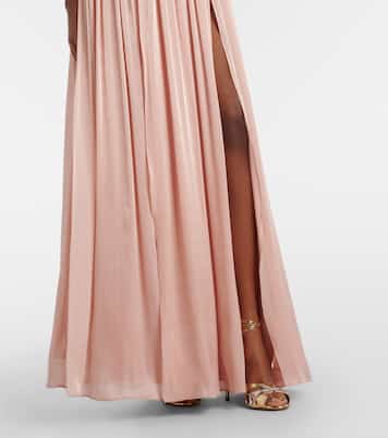 Brennie iridescent georgette gown | Costarellos