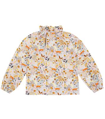 Ruffle-trimmed printed blouse | Il Gufo