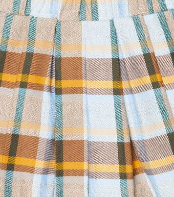 Jupe-short en coton à carreaux | Paade Mode