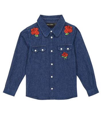 Embroidered denim shirt | Mini Rodini