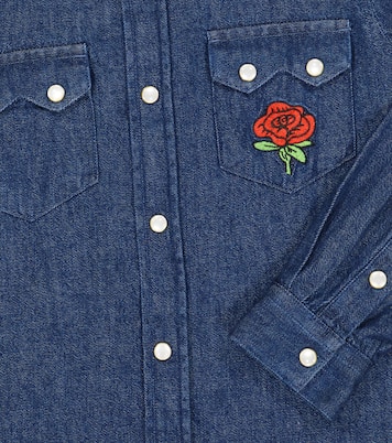 Embroidered denim shirt | Mini Rodini
