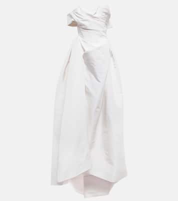 Bridal Freyja one-shoulder silk gown | Vivienne Westwood