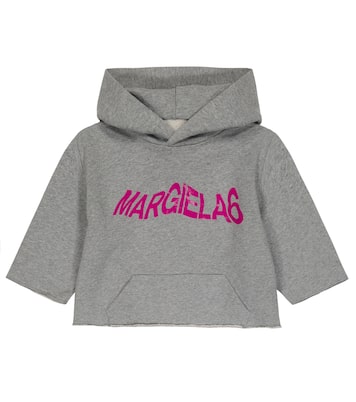 Logo cotton jersey hoodie | MM6 Maison Margiela Kids