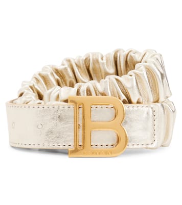 Gürtel aus Metallic-Leder | Balmain Kids