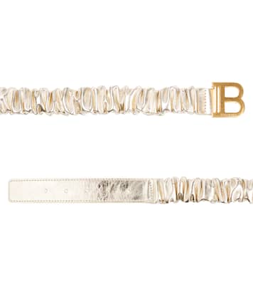 Gürtel aus Metallic-Leder | Balmain Kids