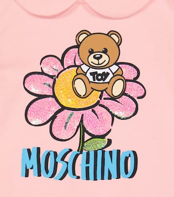 Baby cotton-blend bodysuit and headband set | Moschino Kids