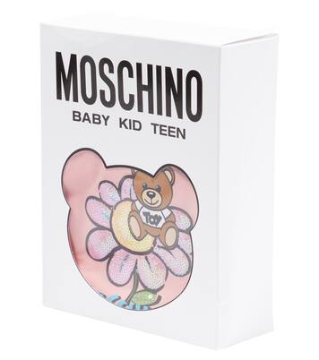 Baby cotton-blend bodysuit and headband set | Moschino Kids
